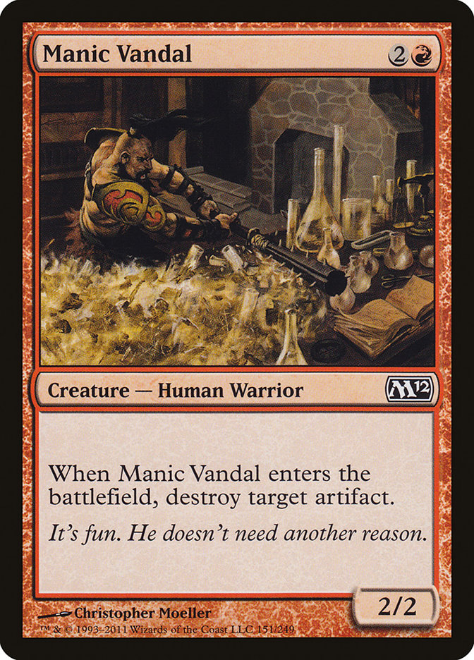 Manic Vandal [Magic 2012] Magic: The Gathering