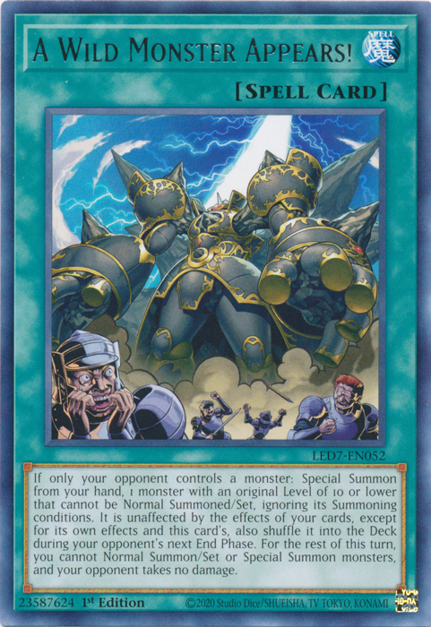 A Wild Monster Appears! [LED7-EN052] Rare Yu-Gi-Oh!