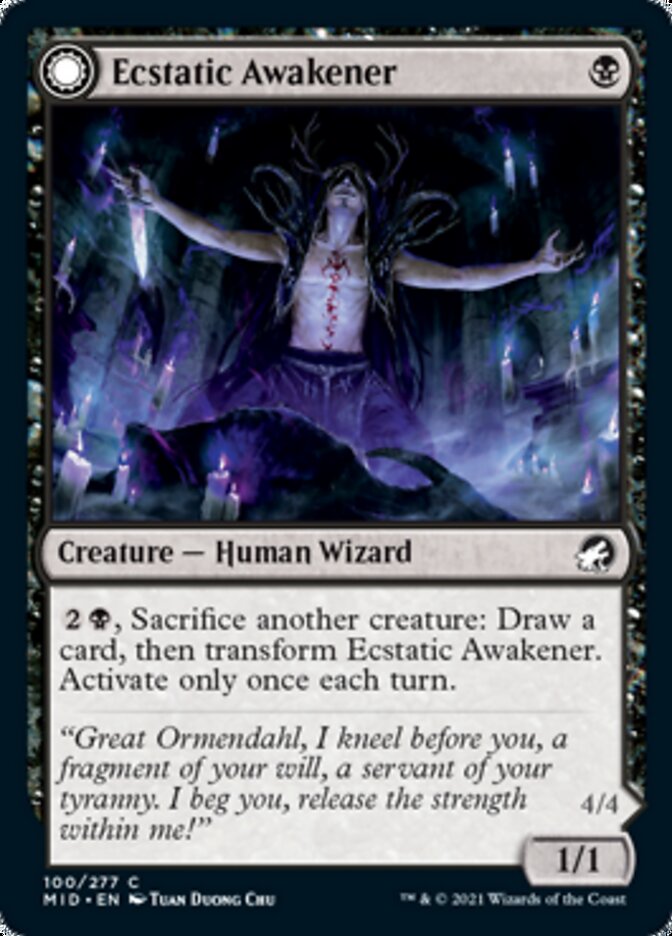 Ecstatic Awakener // Awoken Demon [Innistrad: Midnight Hunt] Magic: The Gathering