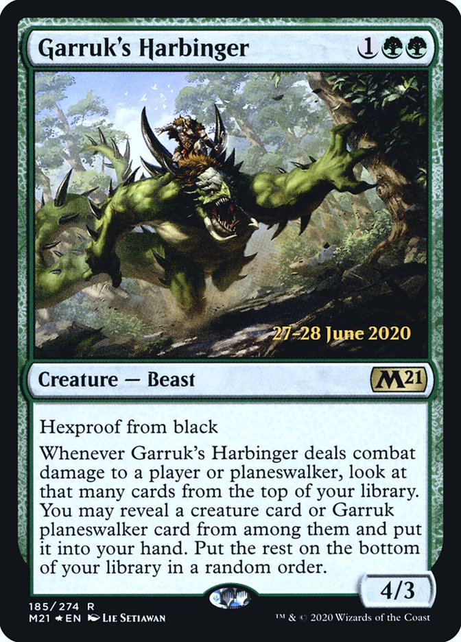 Garruk's Harbinger [Core Set 2021 Prerelease Promos] Magic: The Gathering