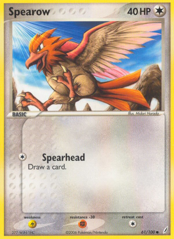 Spearow (61/100) [EX: Crystal Guardians] Pokémon