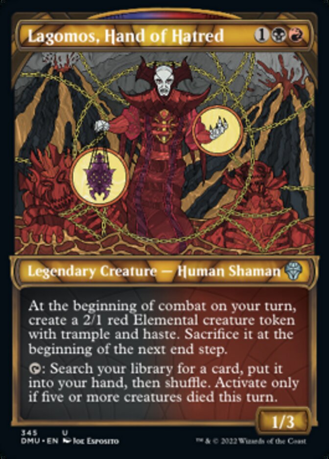 Lagomos, Hand of Hatred (Showcase Textured) [Dominaria United] Magic: The Gathering