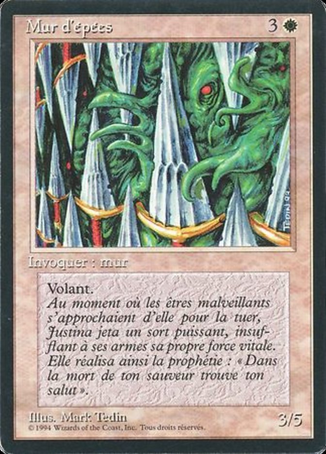 Wall of Swords [Foreign Black Border] Magic: The Gathering