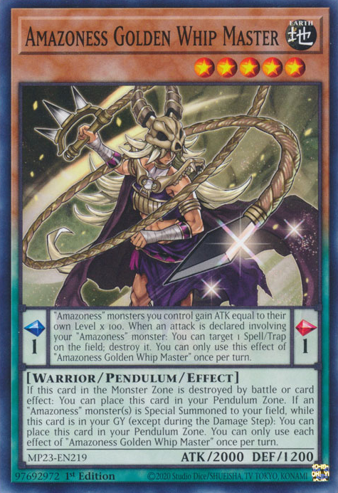 Amazoness Golden Whip Master [MP23-EN219] Common Yu-Gi-Oh!