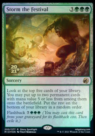 Storm the Festival [Innistrad: Midnight Hunt Prerelease Promos] Magic: The Gathering