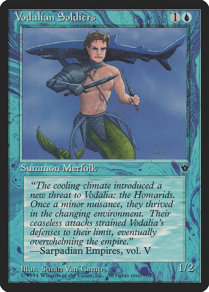 Vodalian Soldiers (Susan Van Camp) [Fallen Empires] Magic: The Gathering