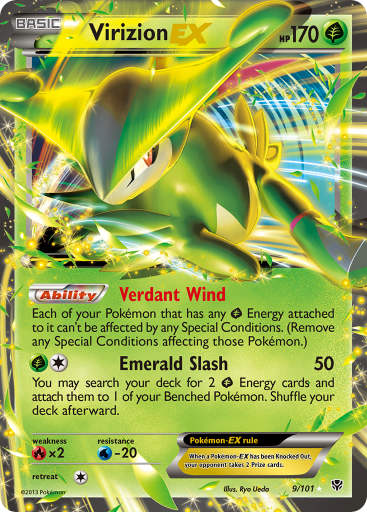 Virizion EX (9/101) [Black & White: Plasma Blast] Pokémon