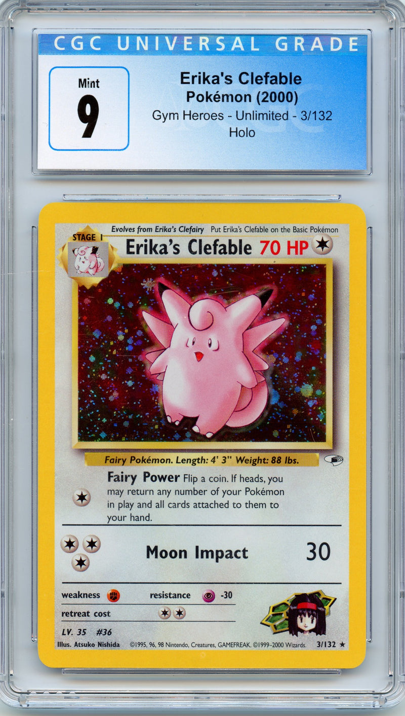 Erika's Clefable - Gym Heroes - CGC 9 The Pokemon Trainer