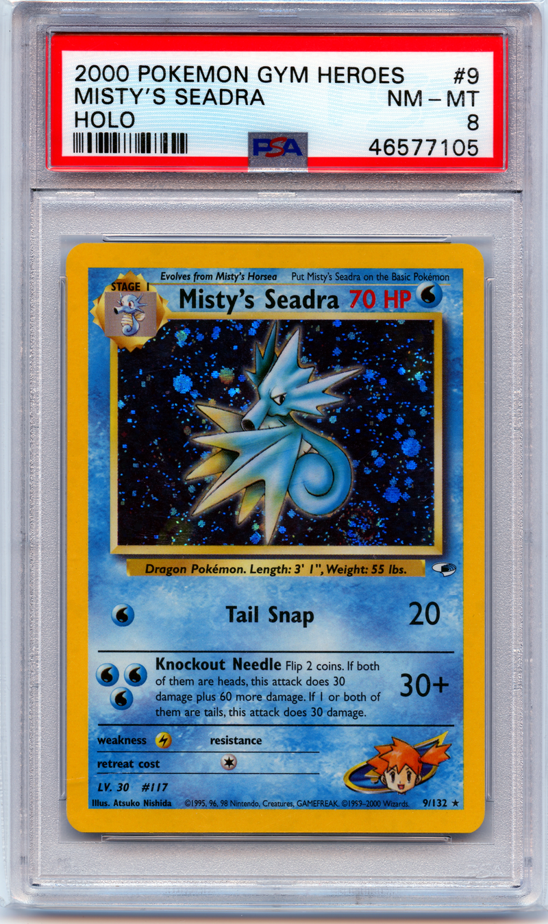 Misty's Seadra - Gym Heroes - PSA 8 The Pokemon Trainer