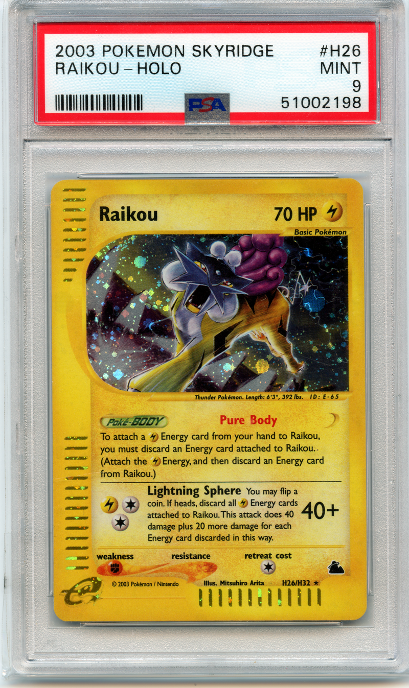 Raikou - Skyridge - PSA 9 The Pokemon Trainer