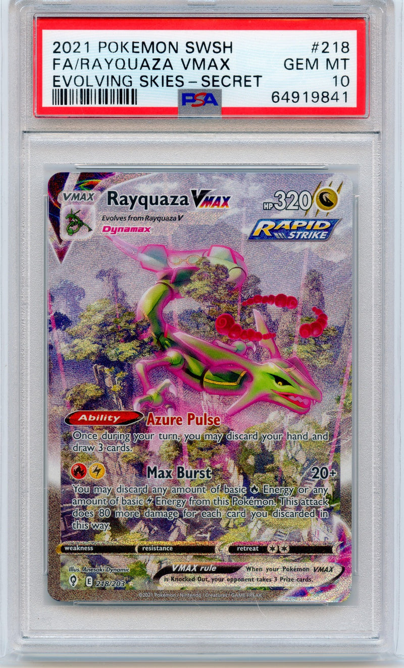 Rayquaza VMAX - Evolving Skies - PSA 10 The Pokemon Trainer