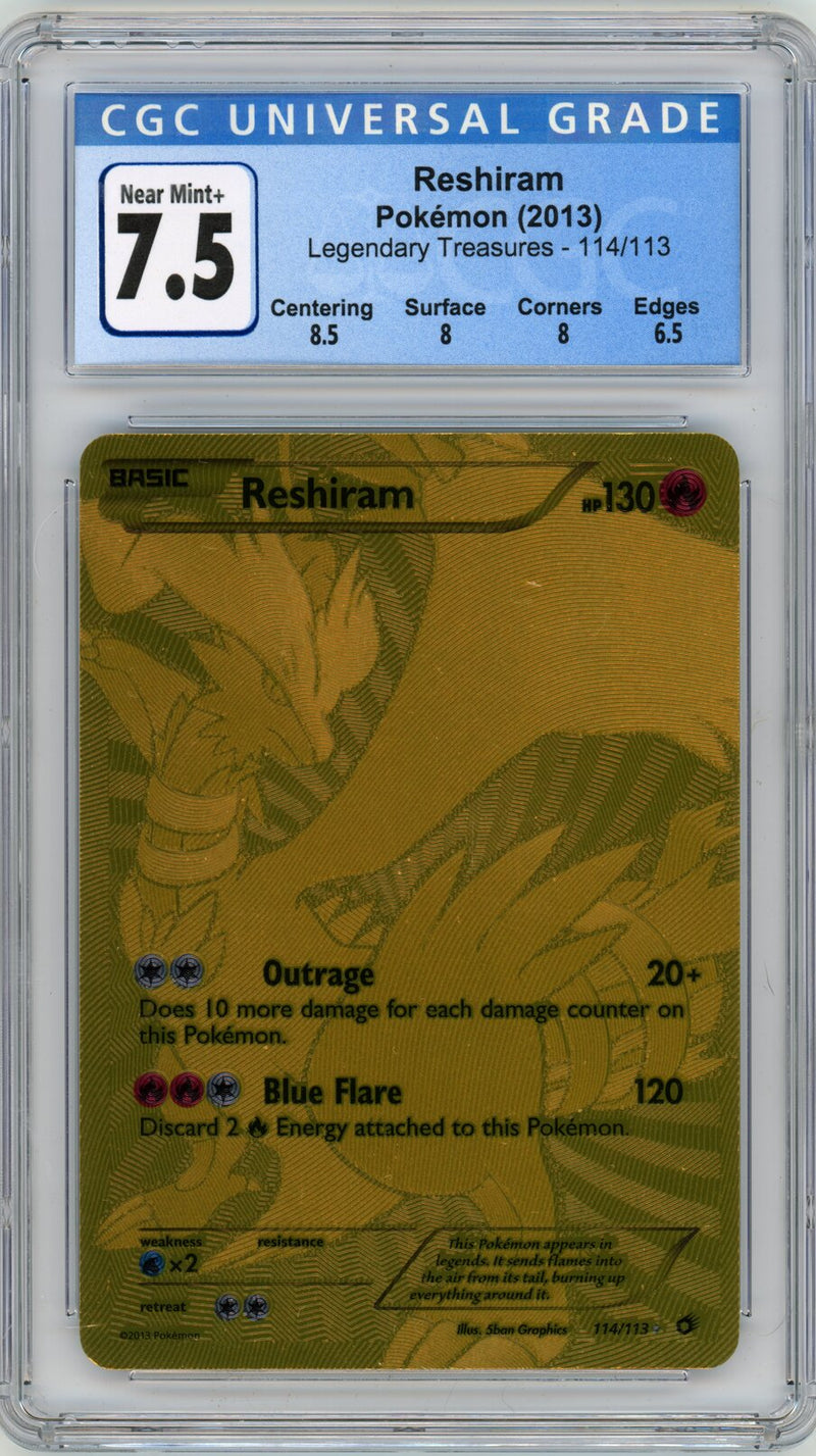 Reshiram - Legendary Treasures - CGC 7.5 The Pokemon Trainer