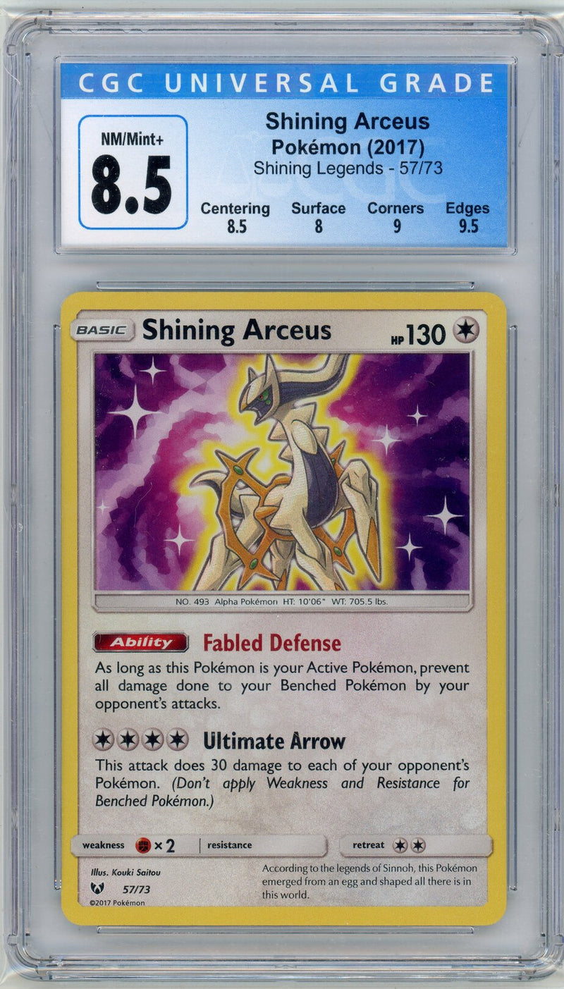Shining Arceus - Shining Legends - CGC 8.5 The Pokemon Trainer