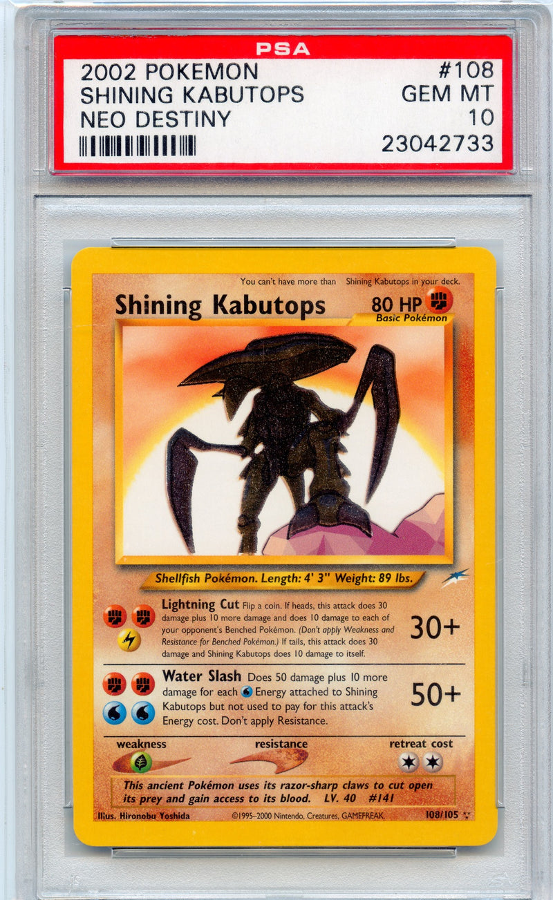 Shining Kabutops - Neo Destiny - PSA 10 The Pokemon Trainer
