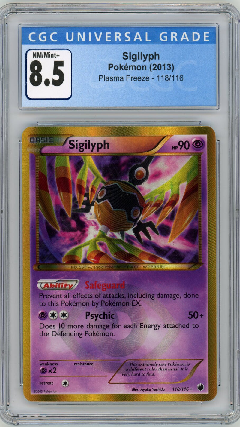 Sigilyph - Plasma Freeze - CGC 8.5 The Pokemon Trainer