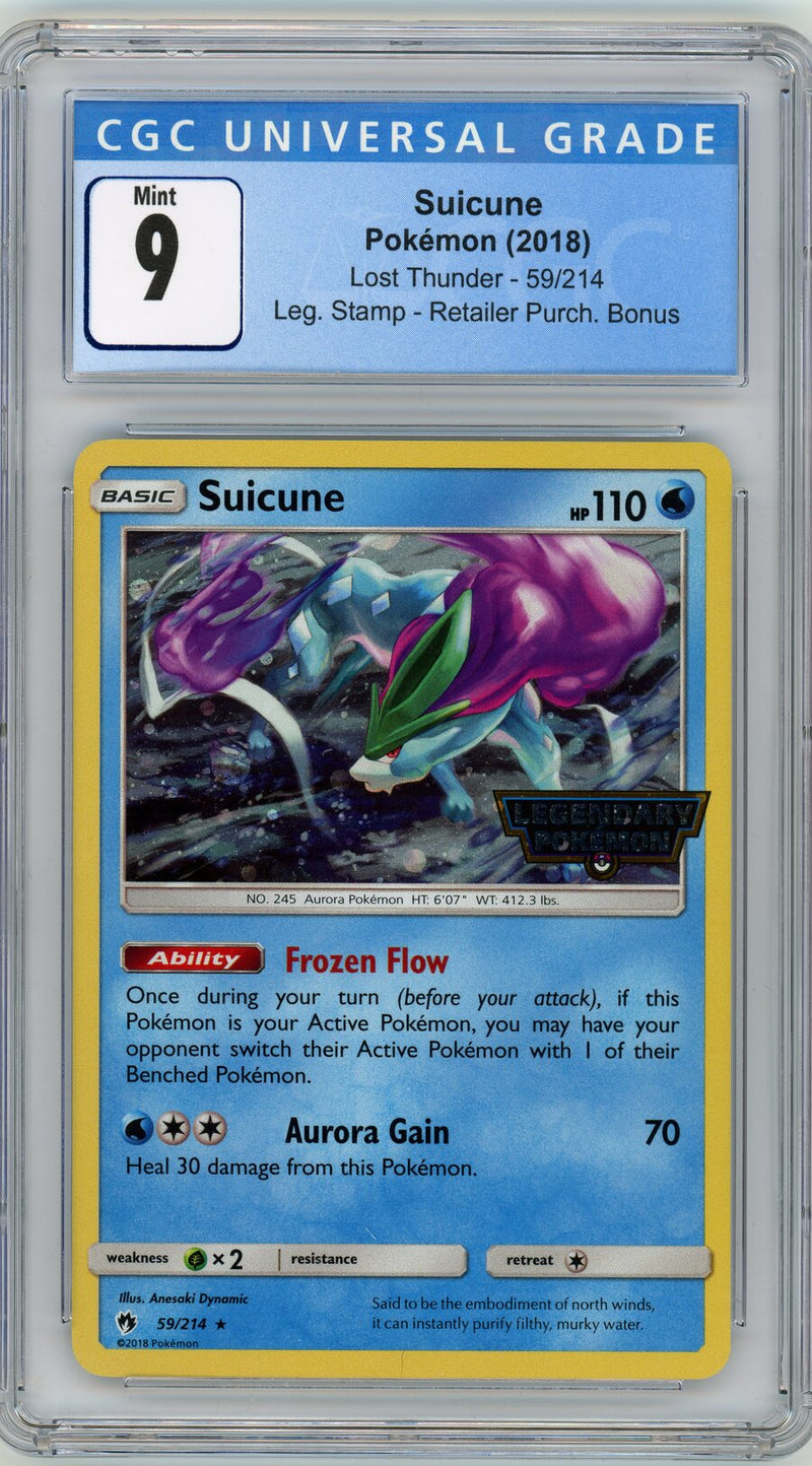 Suicune - Lost Thunder - CGC 9 The Pokemon Trainer