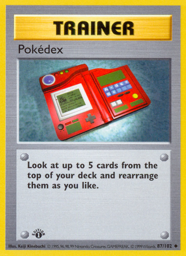 Pokedex (87/102) (Shadowless) [Base Set 1st Edition] Pokémon