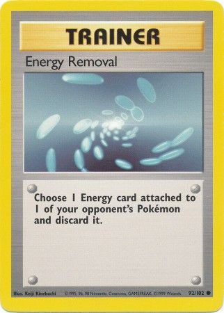 Energy Removal (92/102) [Base Set Unlimited] Pokémon