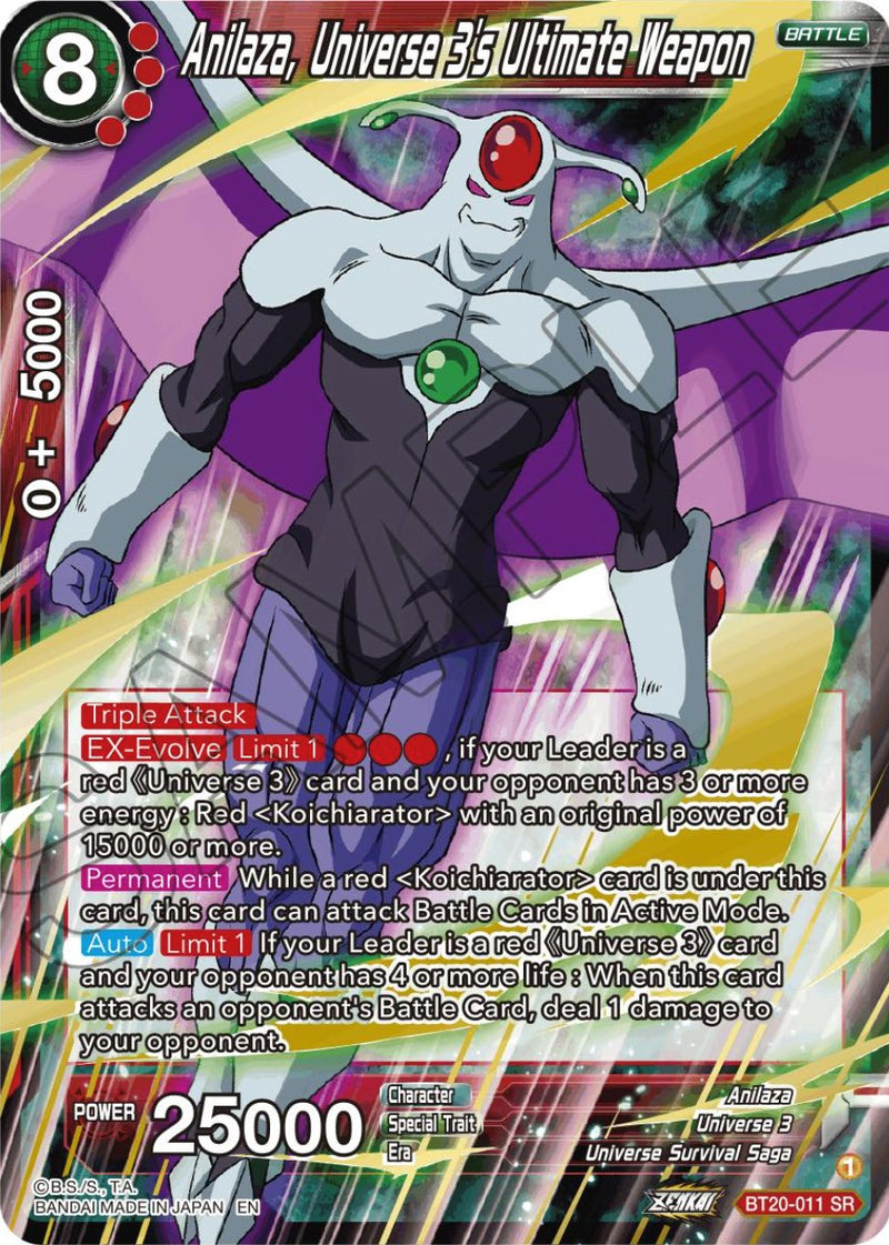 Anilaza, Universe 3's Ultimate Weapon (BT20-011) [Power Absorbed] Dragon Ball Super