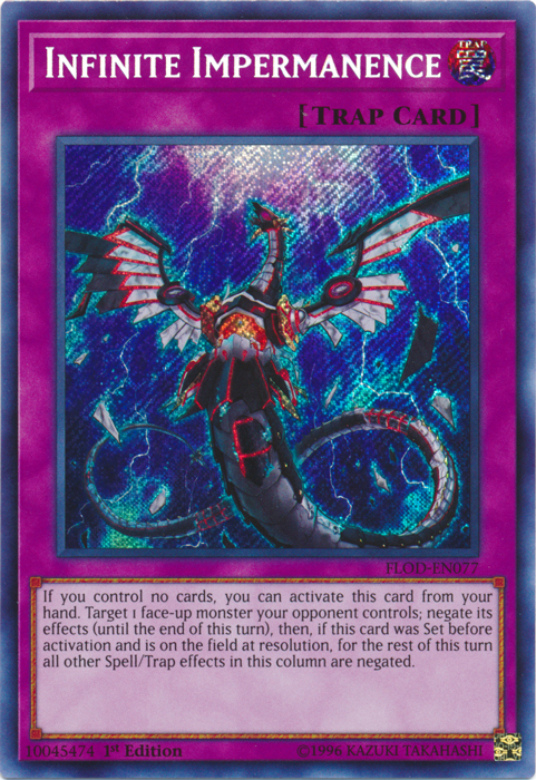 Infinite Impermanence [FLOD-EN077] Secret Rare Yu-Gi-Oh!