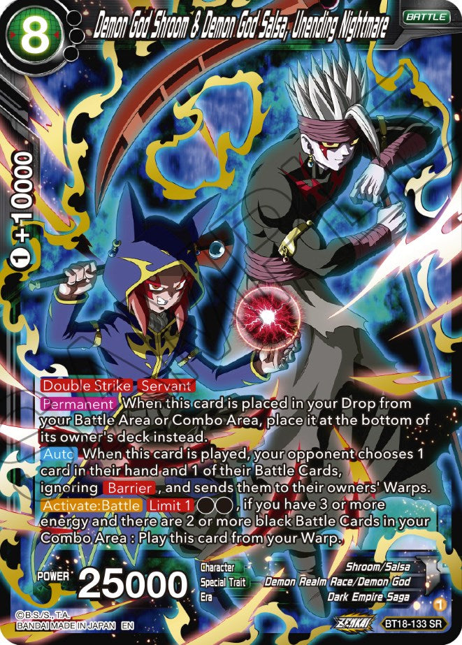 Demon God Shroom & Demon God Salsa, Unending Nightmare (BT18-133) [Dawn of the Z-Legends] Dragon Ball Super