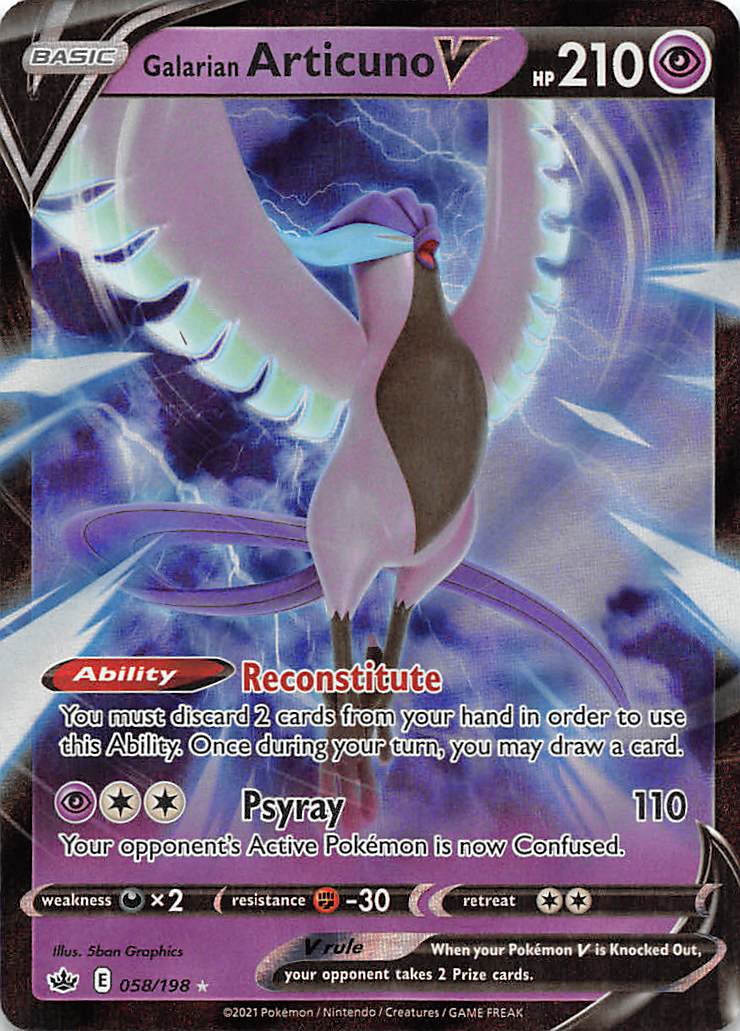 Galarian Articuno V (058/198) [Sword & Shield: Chilling Reign] Pokémon