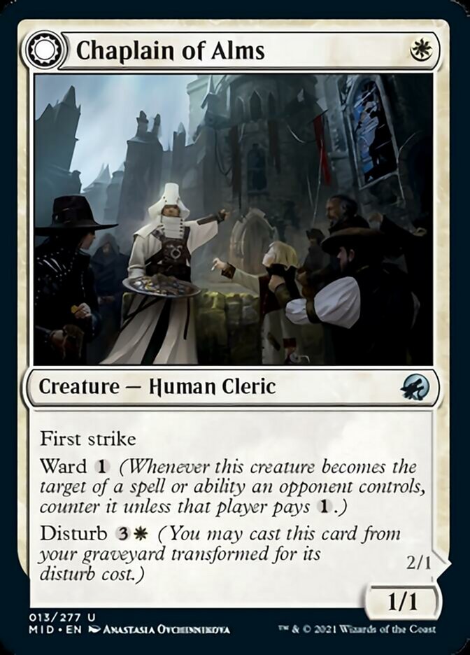 Chaplain of Alms // Chapel Shieldgeist [Innistrad: Midnight Hunt] Magic: The Gathering