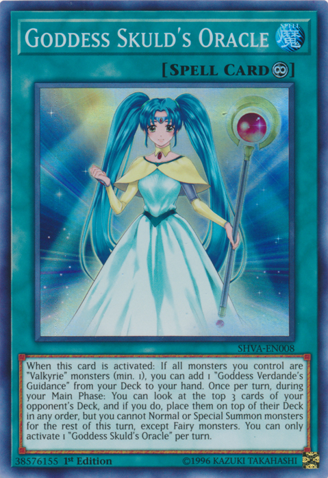 Goddess Skuld's Oracle [SHVA-EN008] Super Rare Yu-Gi-Oh!