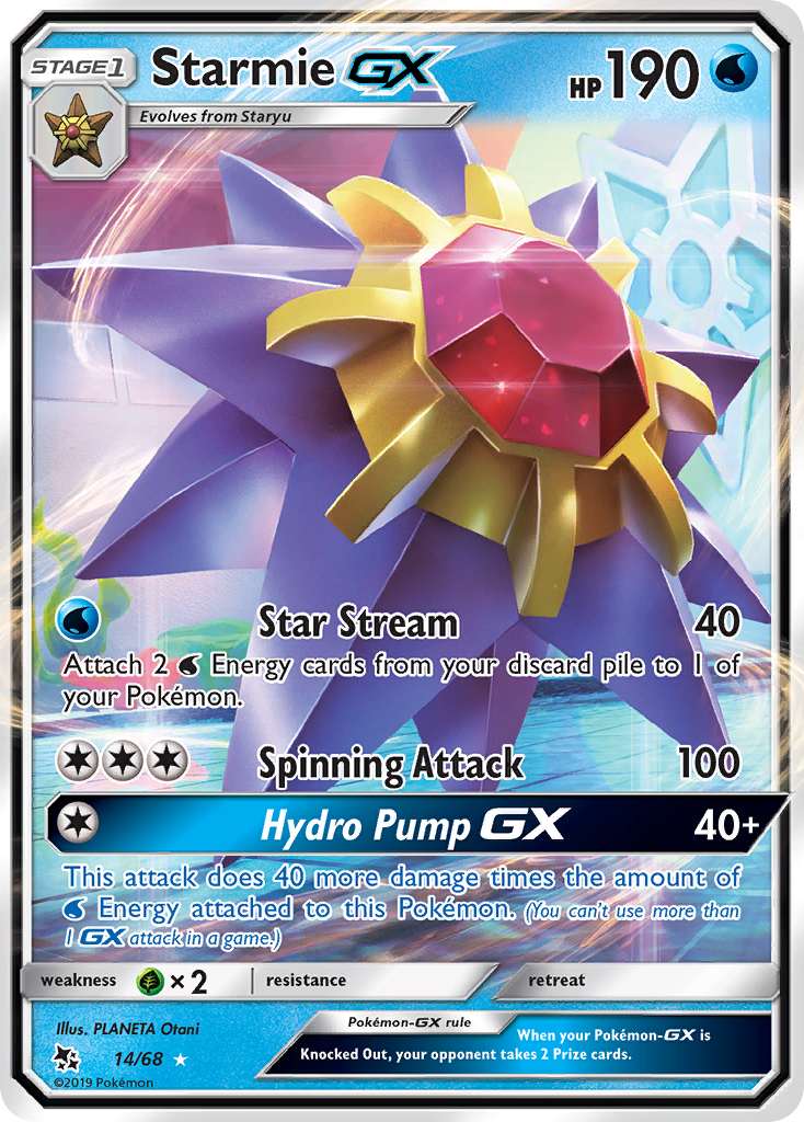 Starmie GX (14/68) [Sun & Moon: Hidden Fates] Pokémon