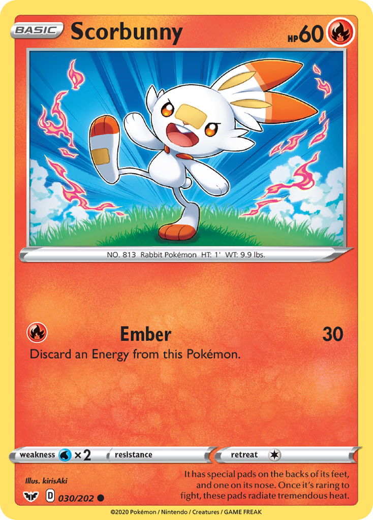 Scorbunny (030/202) [Sword & Shield: Base Set] Pokémon