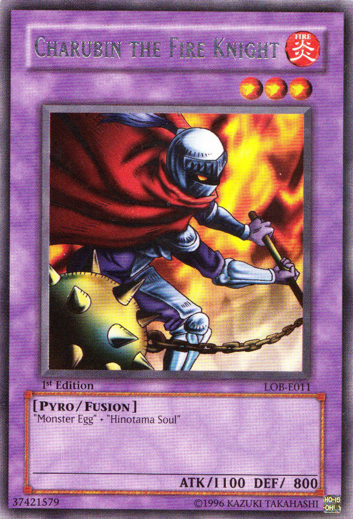 Charubin the Fire Knight [LOB-E011] Rare Yu-Gi-Oh!