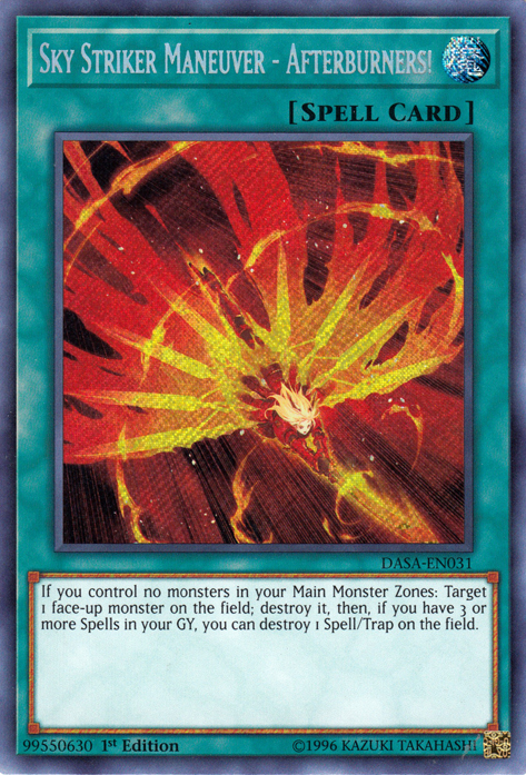 Sky Striker Maneuver - Afterburners! [DASA-EN031] Secret Rare Yu-Gi-Oh!