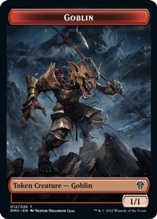 Zombie Knight // Goblin Double-Sided Token [Dominaria United Commander Tokens] Magic: The Gathering