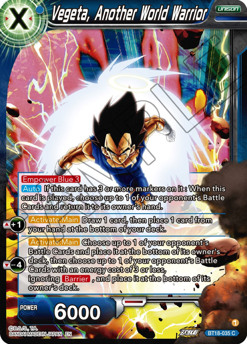 Vegeta, Another World Warrior (BT18-035) [Dawn of the Z-Legends] Dragon Ball Super