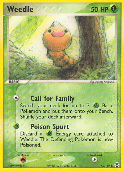 Weedle (86/112) [EX: FireRed & LeafGreen] Pokémon