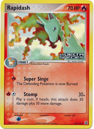 Rapidash (52/113) (Stamped) [EX: Delta Species] Pokémon