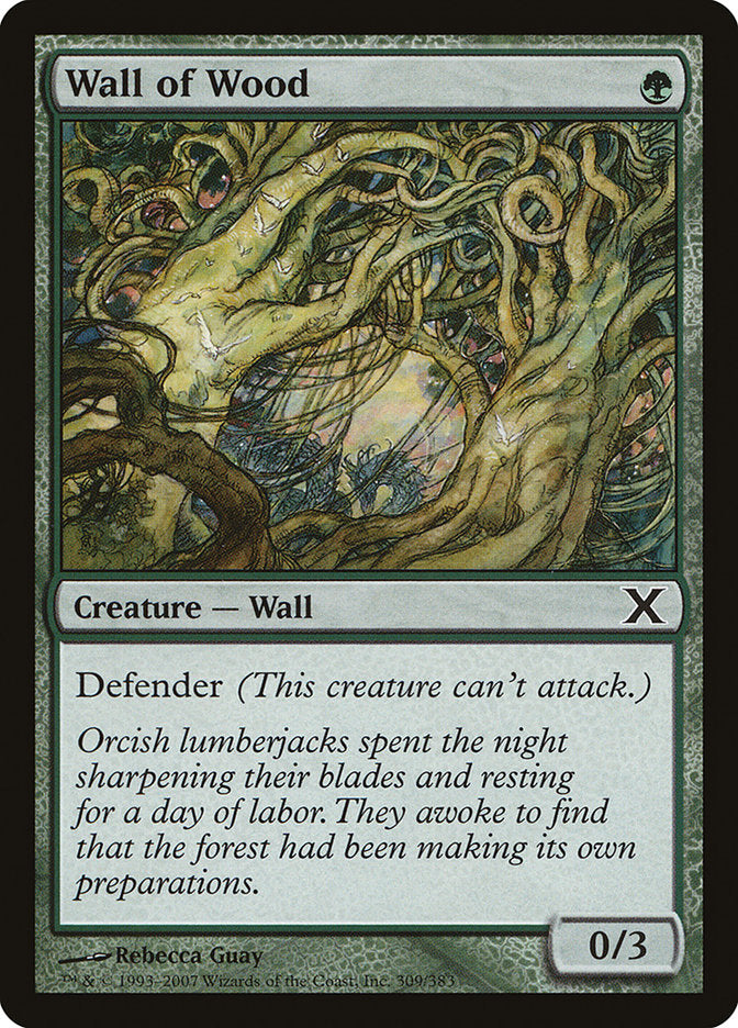 Wall of Wood [Tenth Edition] Magic: The Gathering