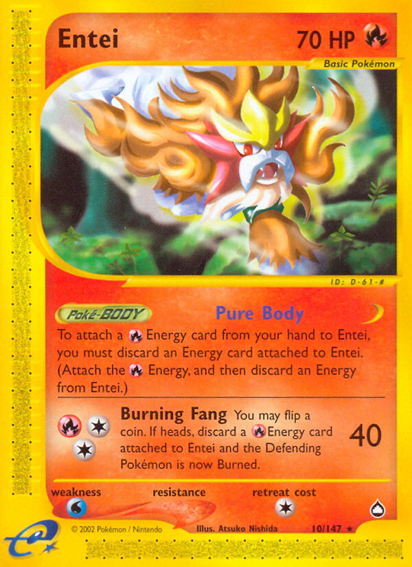 Entei (10/147) [Aquapolis] Pokémon