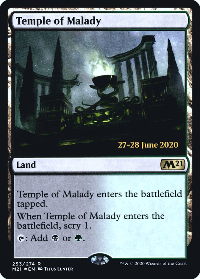 Temple of Malady [Core Set 2021 Prerelease Promos] Magic: The Gathering
