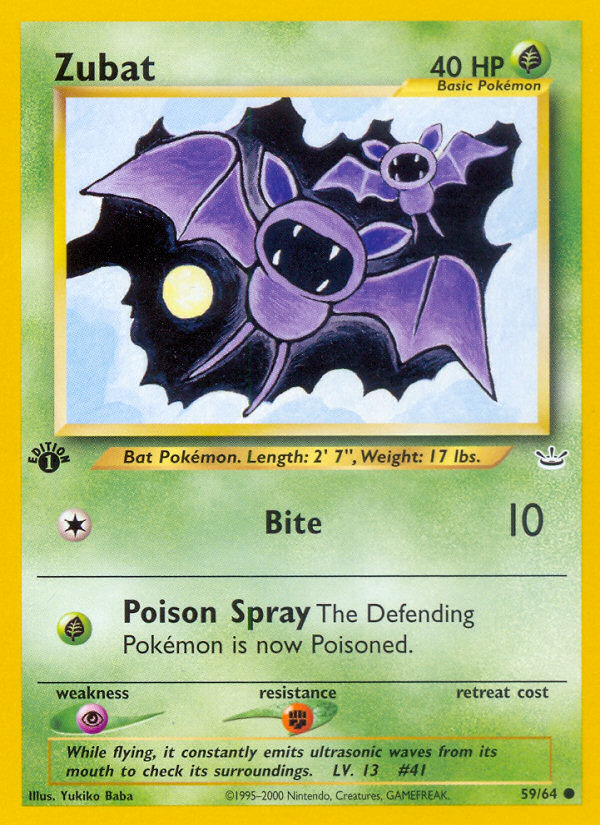 Zubat (59/64) [Neo Revelation 1st Edition] Pokémon