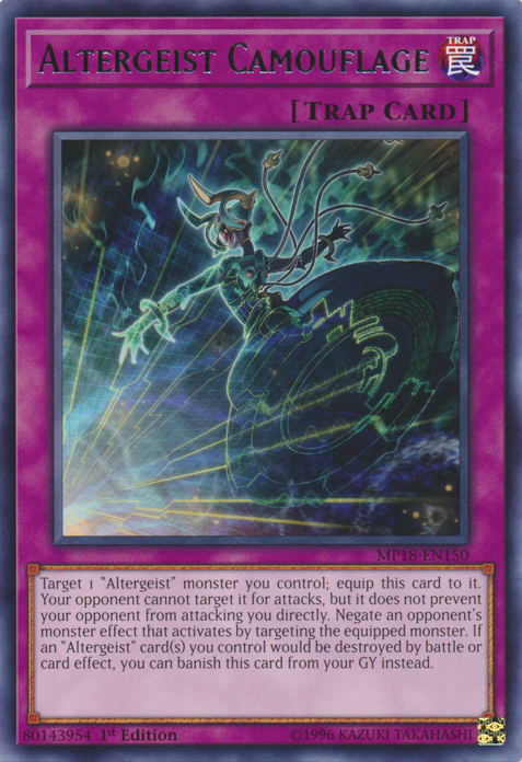 Altergeist Camouflage [MP18-EN150] Rare Yu-Gi-Oh!