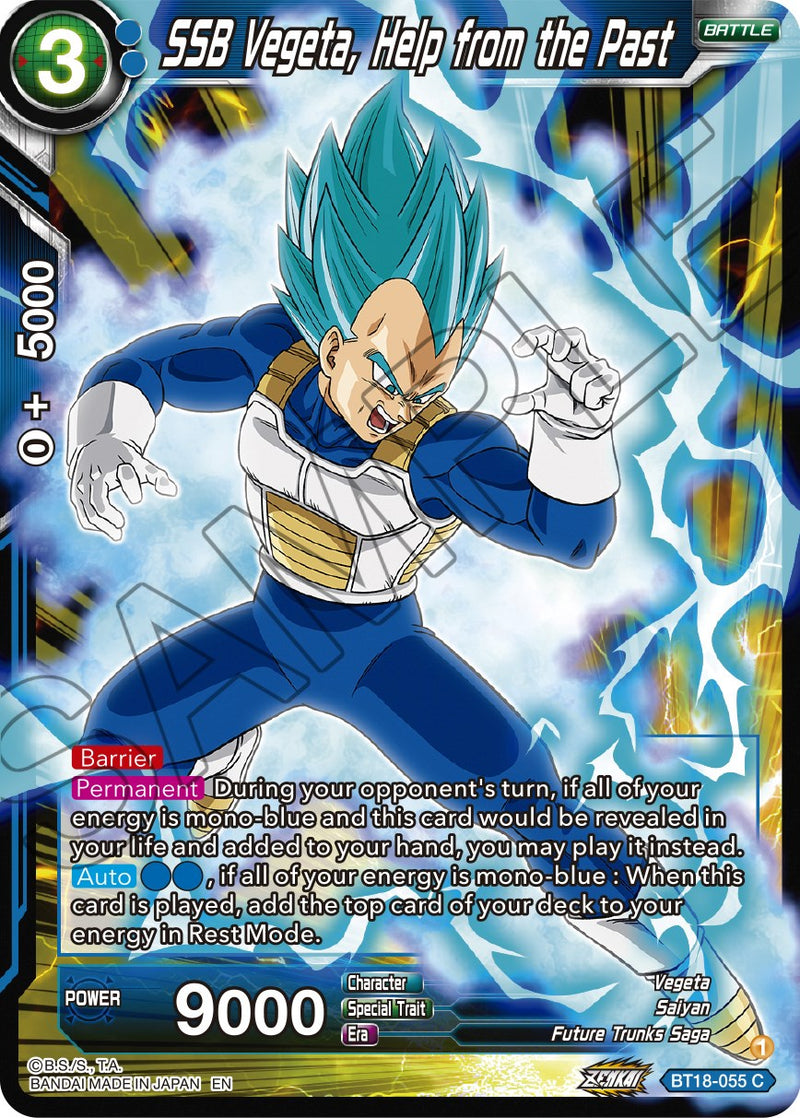 SSB Vegeta, Help from the Past (BT18-055) [Dawn of the Z-Legends] Dragon Ball Super