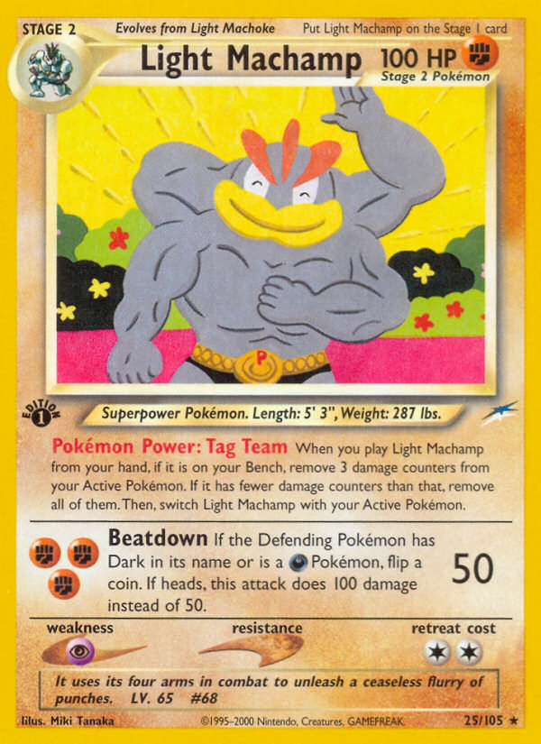 Light Machamp (25/105) [Neo Destiny 1st Edition] Pokémon
