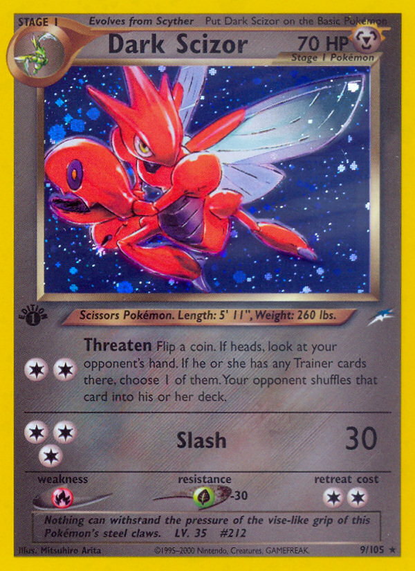 Dark Scizor (9/105) [Neo Destiny 1st Edition] Pokémon