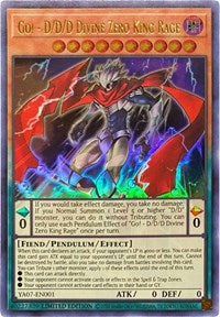 Go! - D/D/D Divine Zero King Rage [YA07-EN001] Ultra Rare Yu-Gi-Oh!