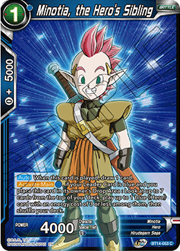 Minotia, the Hero's Sibling (BT14-053) [Cross Spirits] Dragon Ball Super