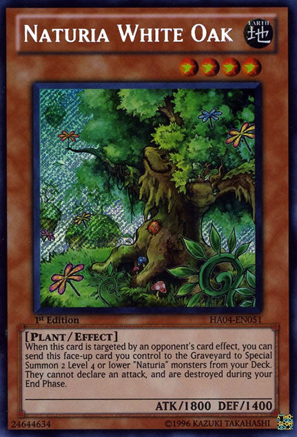 Naturia White Oak [HA04-EN051] Secret Rare Yu-Gi-Oh!
