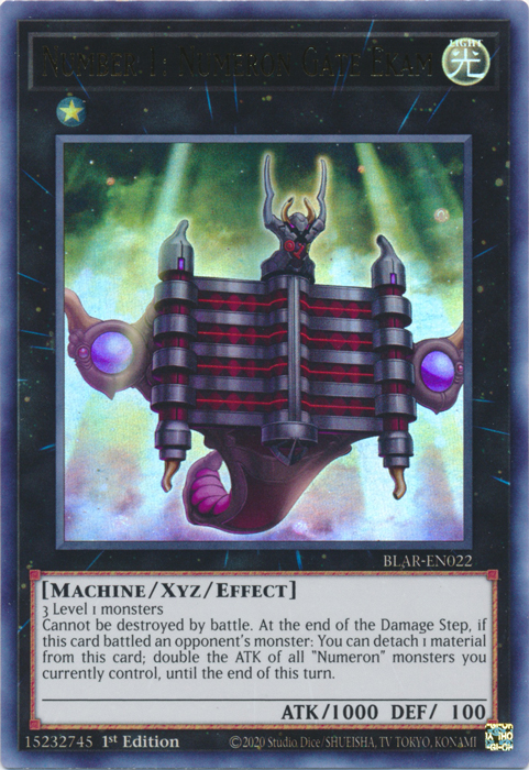Number 1: Numeron Gate Ekam [BLAR-EN022] Ultra Rare Yu-Gi-Oh!