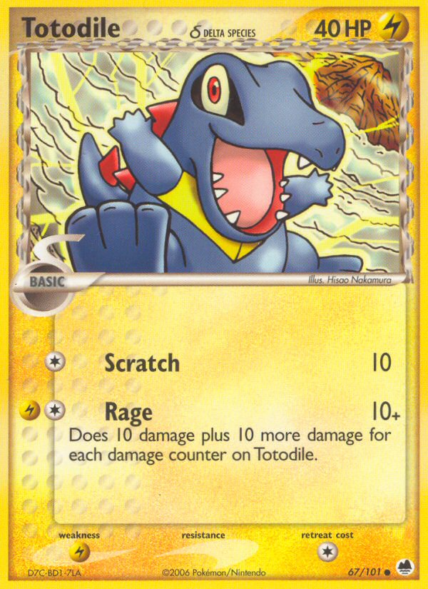 Totodile (67/101) (Delta Species) [EX: Dragon Frontiers] Pokémon