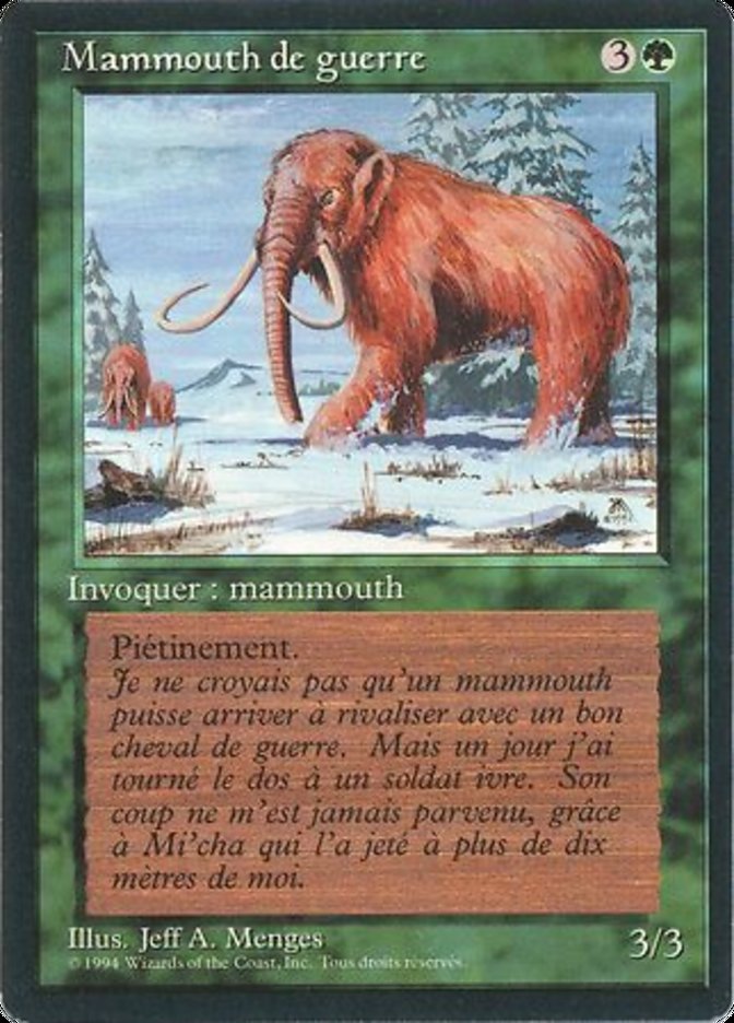 War Mammoth [Foreign Black Border] Magic: The Gathering